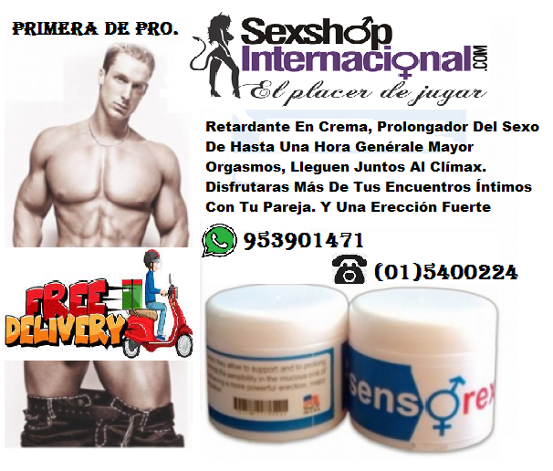 sensorex crema dura ma s de 1 hora con tu pareja 