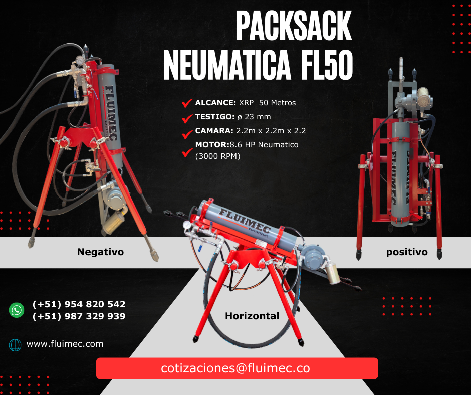 MINERÍA EQUIPO DE PERFORACIÓN NEUMATICA