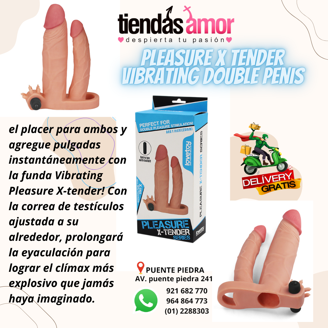 Pleasure X Tender Vibrating Double Penis