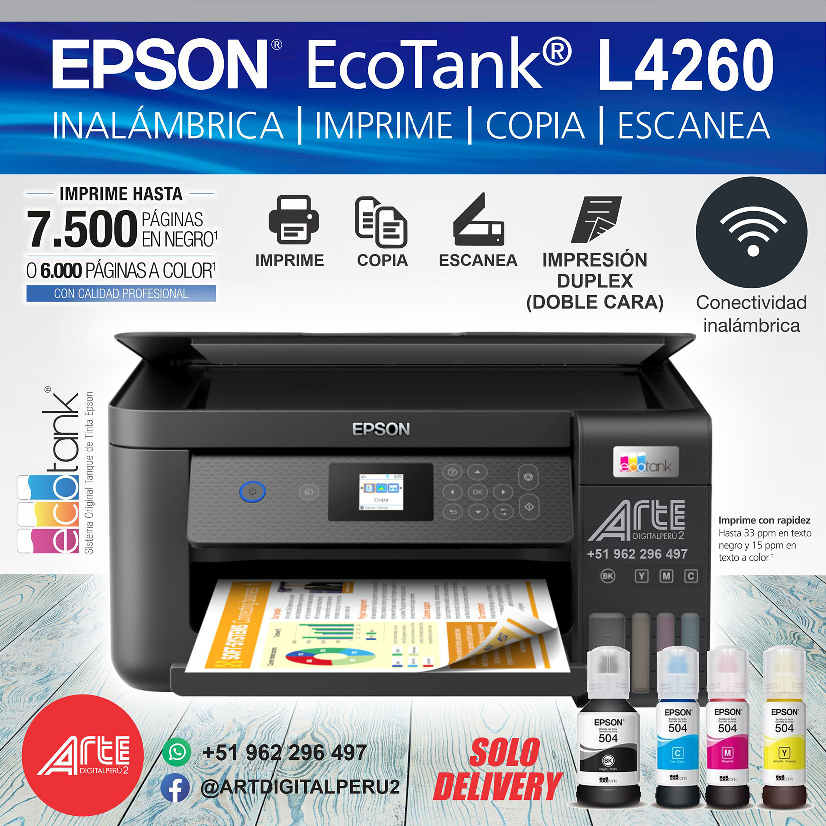 Impresora multifuncional Epson EcoTank L4260