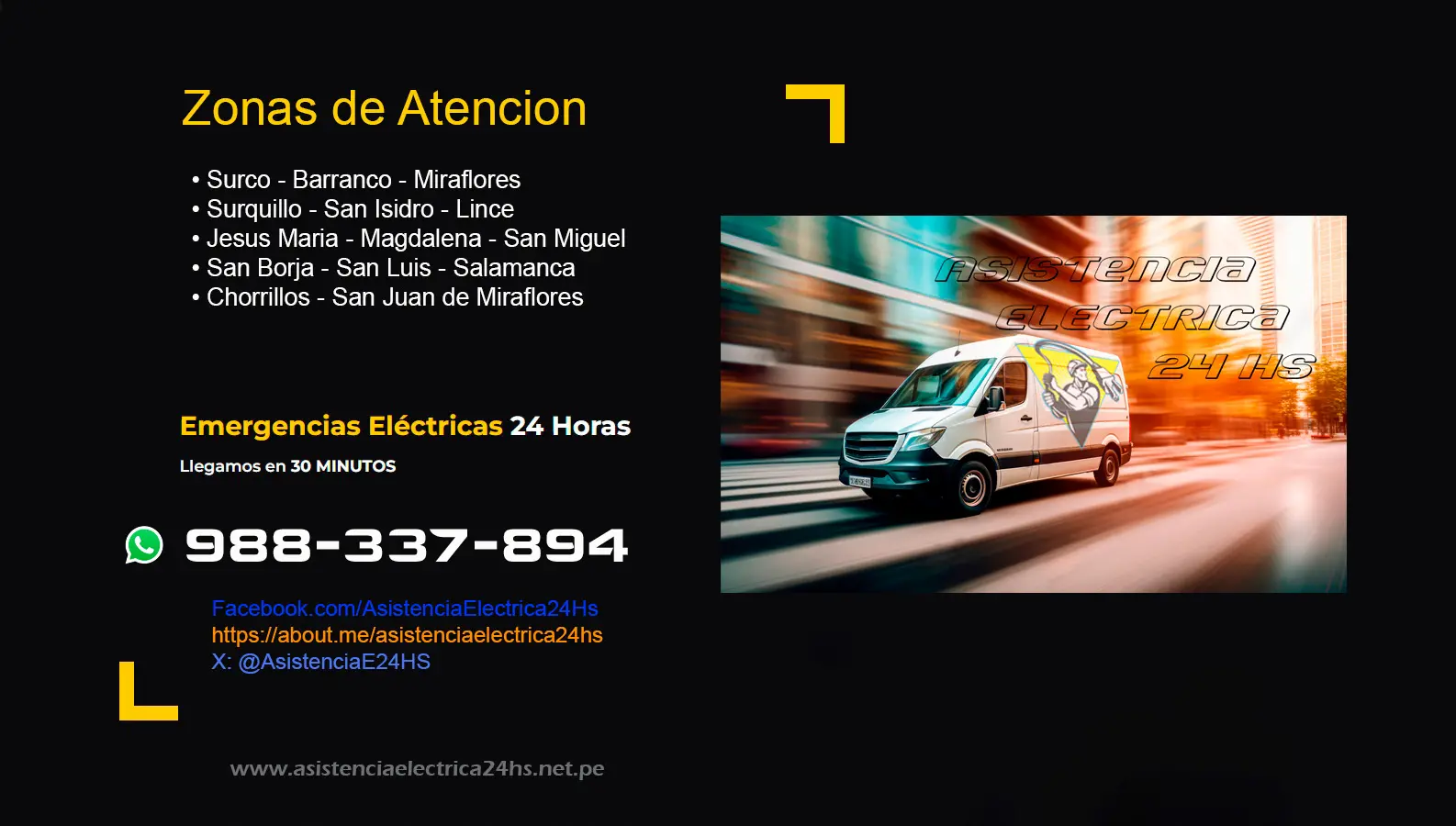 Asistencia Electrica 24 hs - Surco - Barranco - Miraflores