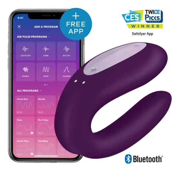 SATISFYER DOUBLE JOY VIBRADOR A DISTANCIA APP SEXSHOP 931568025