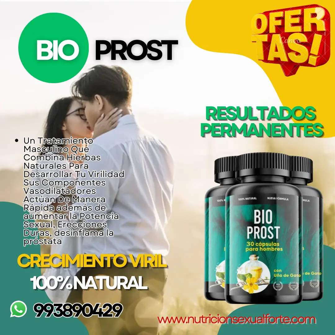 BIO PROST CAPSULAS NATURALES DESARROLLO DEL PENEERECCION DURA 931568025