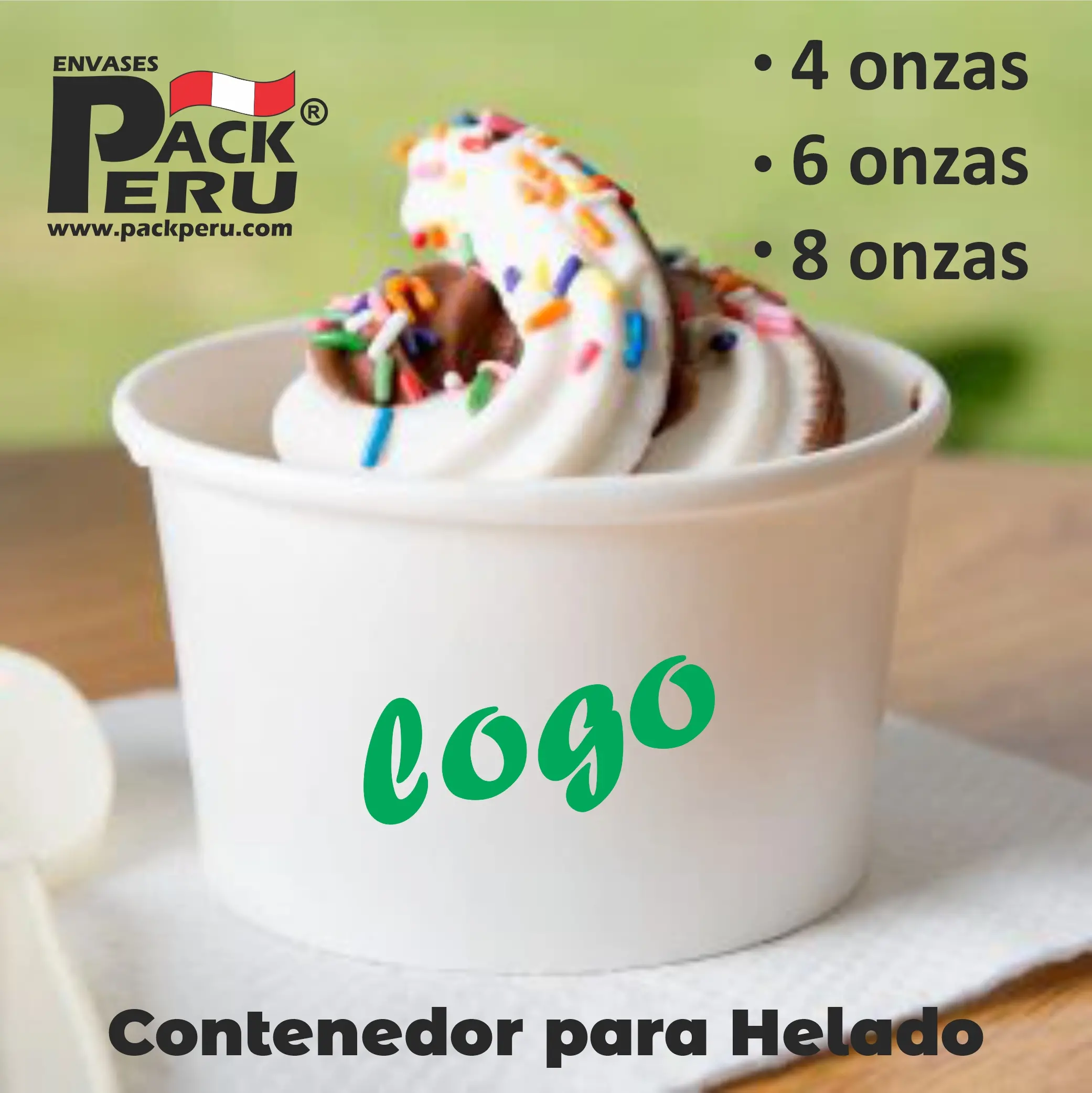 Contenedor para Helado