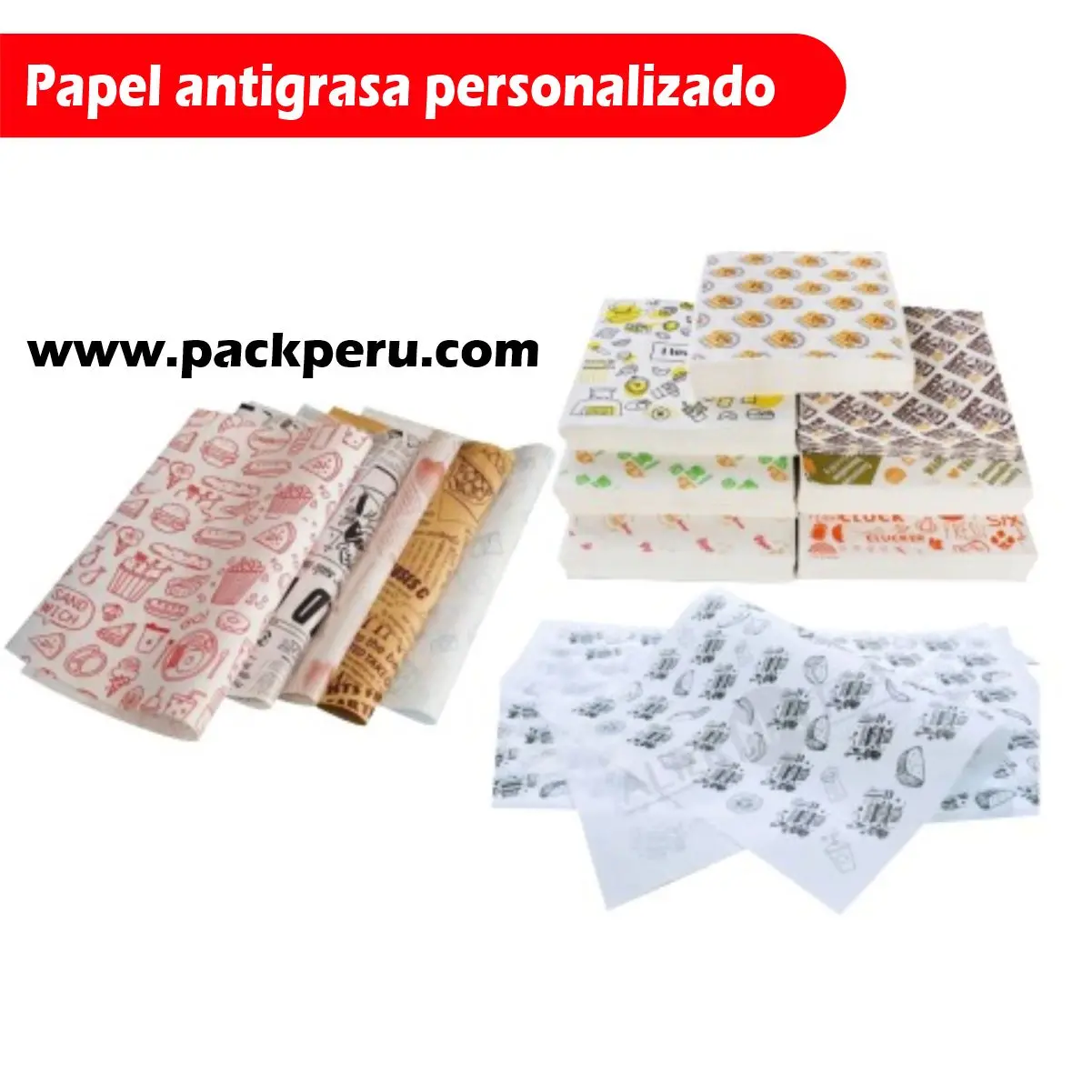 Hojas de Papel Antigrasa para Alimentos