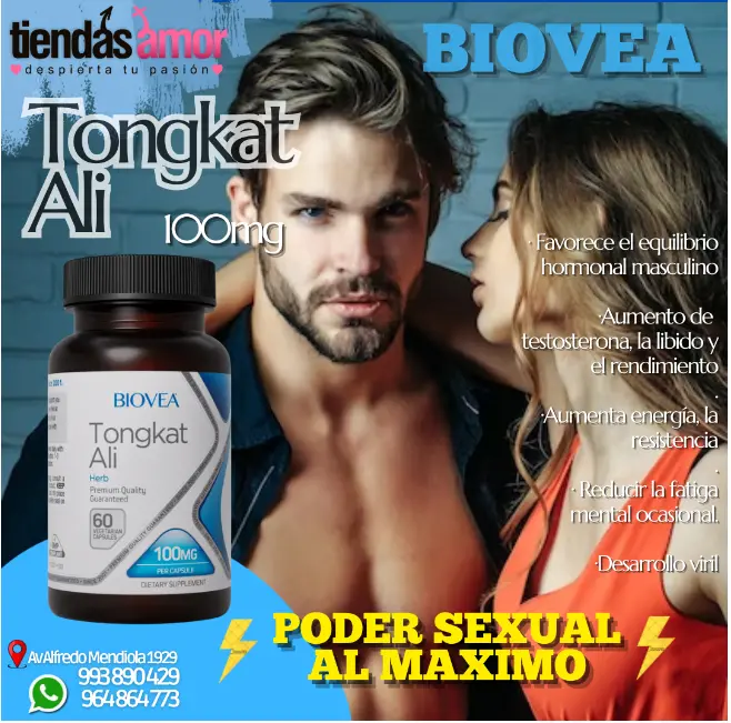 BIOVEA TONGKAT ALI 100MG PODER SEXUAL AL MAXIMO Y DESARROLLO VIRIL 993890429