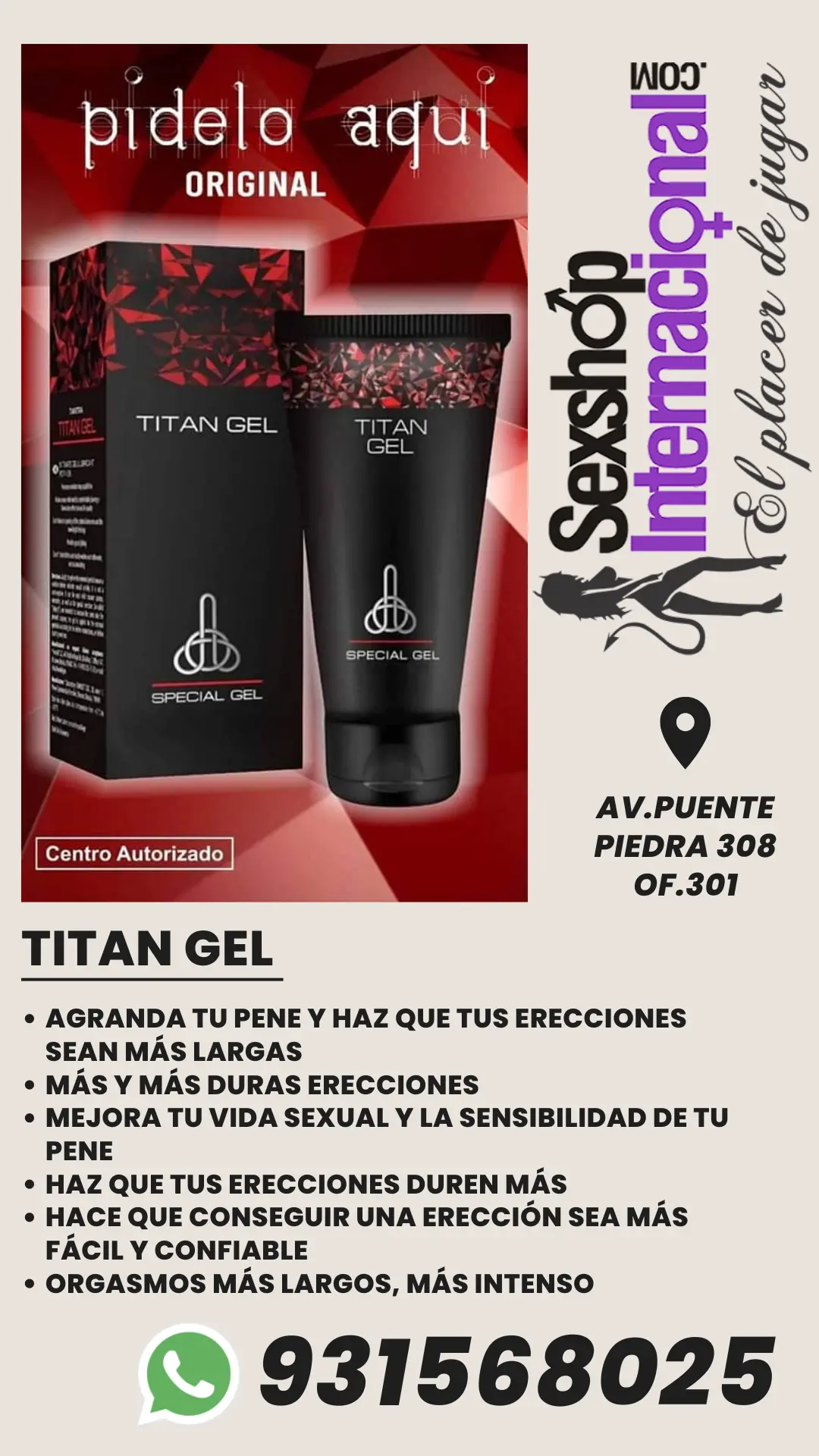 TITAN GEL NATURALCRECER TU PENEMAS TESTOSTERONALIBIDO ESPERMA-CEL 931568025