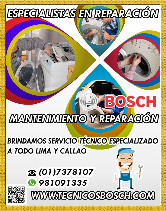 Técnicos de Lavadoras BOSCH|981091335 Independencia