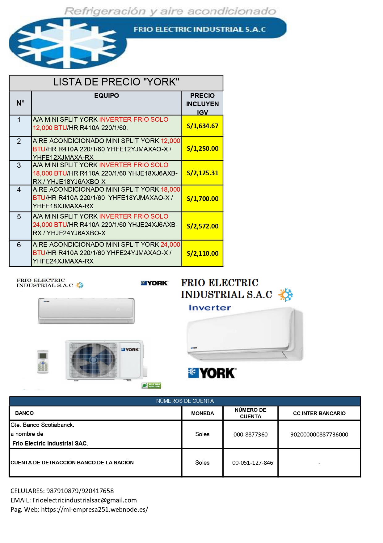 VENTA ,INSTALACIÓN Y MANTENIMIENTO DE EQUIPOS DE AIRE ACONDICIONADO.